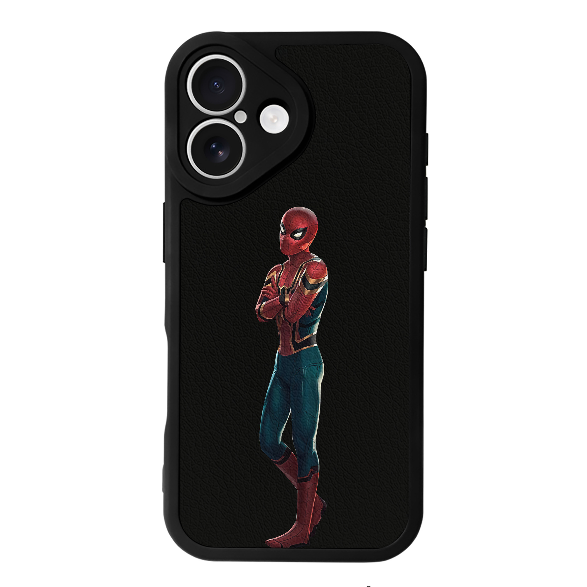 （画像用） Spider Man スパイダーマン 【iPhone 16シリーズ対応】シリコンスマホケース（レザー調） 材質：シリコン